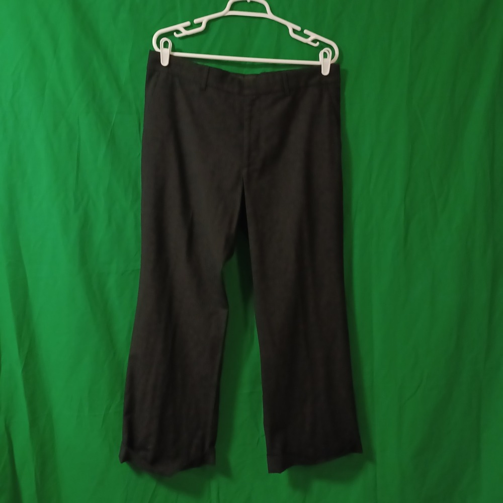 Theory Mens Wool Lycra Dress Pants Charcoal Gray Straight Leg Slacks 34x29 USA